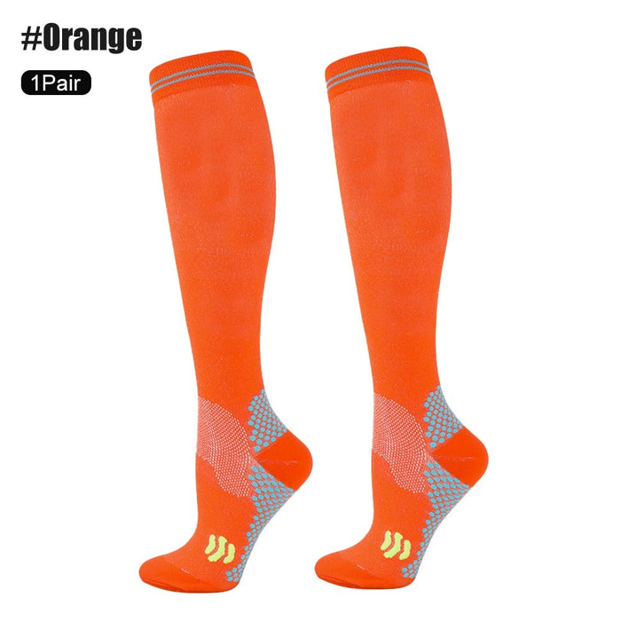 1Pair Calf Circulation Long Sock For Medical Nurse Travel Running Cycling