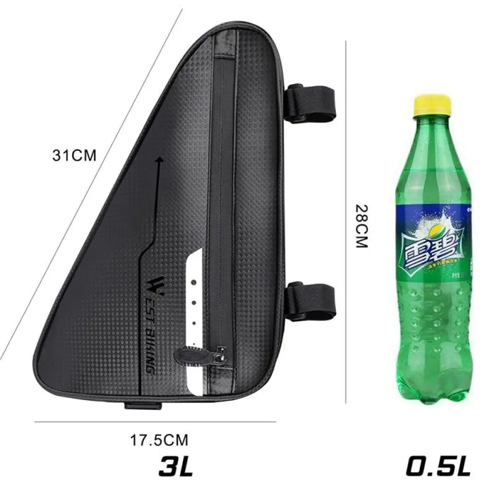 3l Triangle Shape Waterproof Cycling Tube Bags