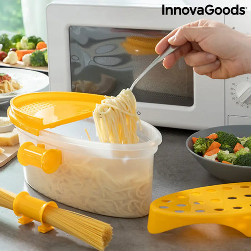4-in-1 Microwave Pasta Cooker With Accessories And Recipes