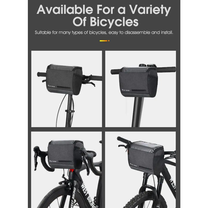 4.5l Handlebar Bicycle Bag With 7.5 Inch Touch Screen Phone