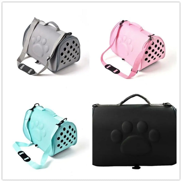 4 Colors Comfortable Foldable Pet Travel Carrier Handbag For