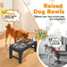 4 Height Adjustable Non-slip Pet Food Water Bowl For Small