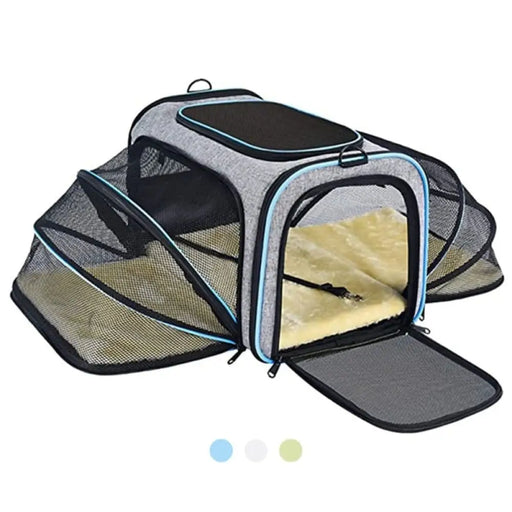 4 Sides Expandable Breathable Collapsible Pet Travel Carrier