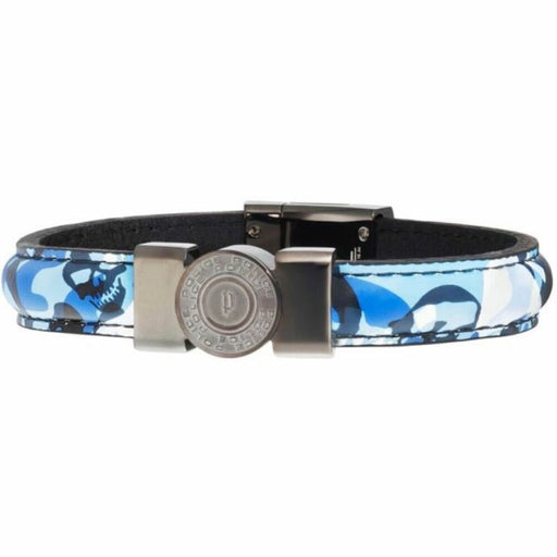 Mens Bracelet By Police Pj25556blu03s Leather