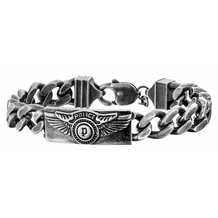 Mens Bracelet By Police Pj25725Bse01S Stainless Steel 19 Cm