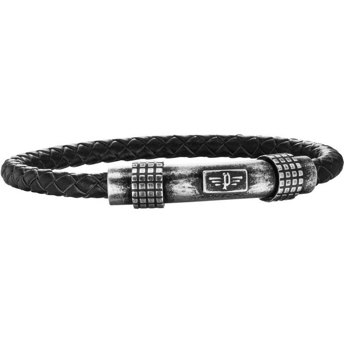 Mens Bracelet By Police S14alb02b Leather 19 Cm