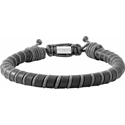 Mens Bracelet By Police Pj26486blb01 Leather 19 Cm