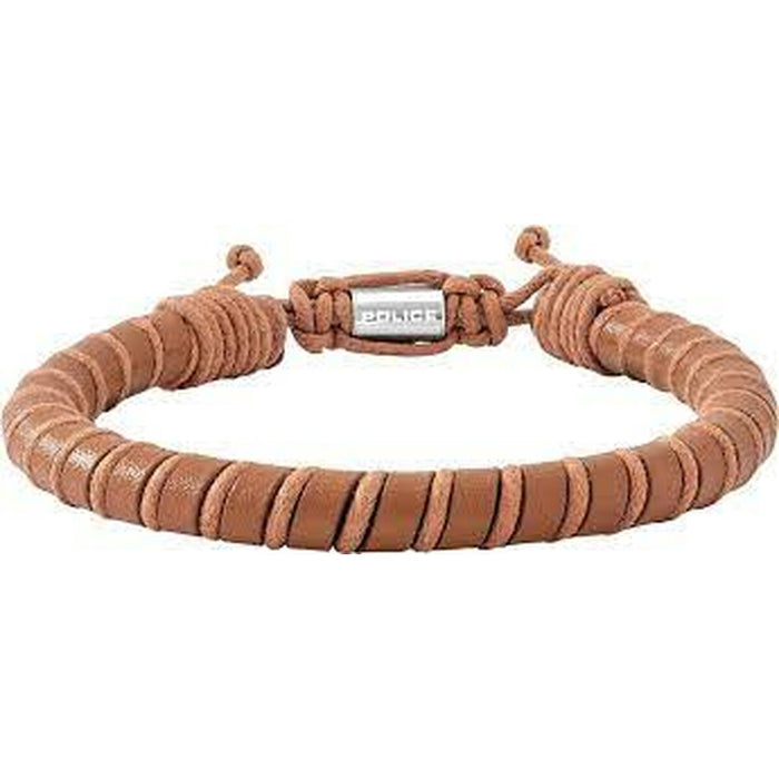 Mens Bracelet By Police Pj26486blc03 Leather 19 Cm