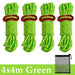 4pcs 4m Multifunction Tent Rope 4mm Refletctive Outdoor