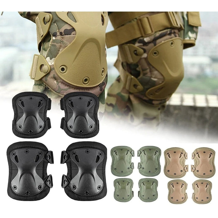 4pcs/set Tactical Combat Safety Knee Elbow Protection Pads