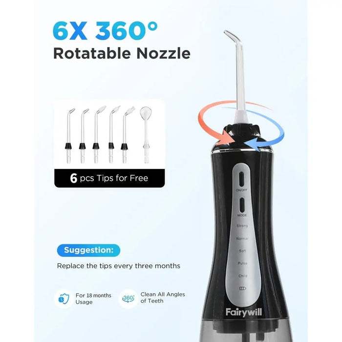 5 Modes Portable Usb Charge Waterproof Dental Water Jet