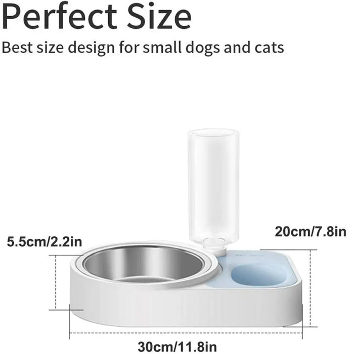 500ml Eco-friendly Stainless Steel Detachable Pet Feeder