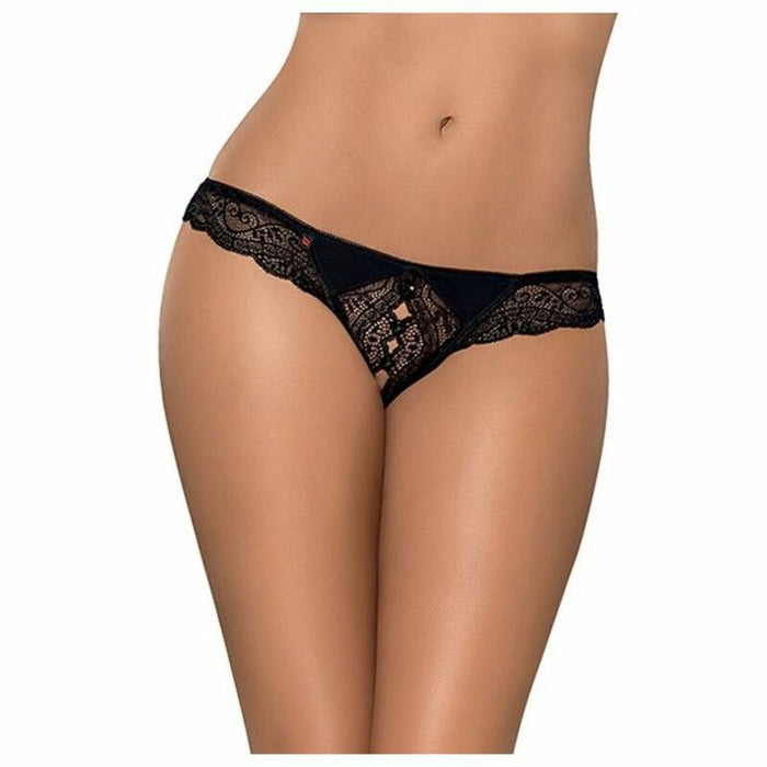 Miamor Thong With Lace By Obsessive Miamor Black Sm