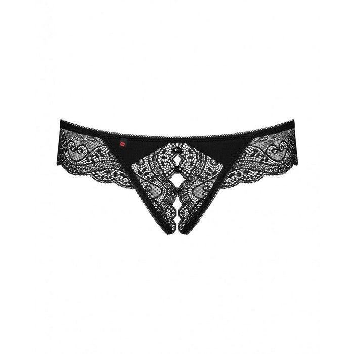 Miamor Thong With Lace By Obsessive Miamor Black Sm