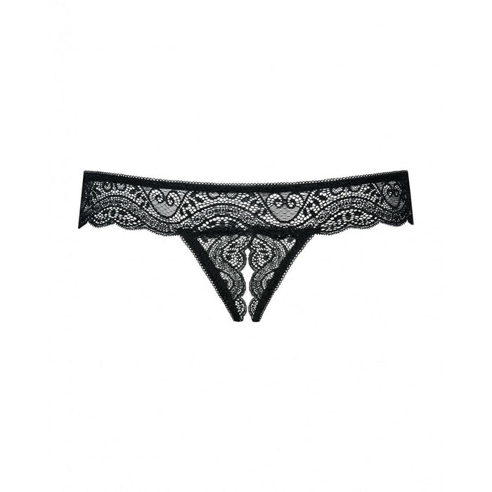 Miamor Thong With Lace By Obsessive Miamor Black Sm