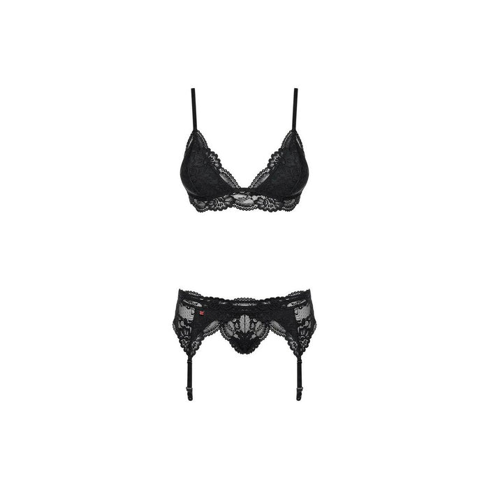 Lace Underwear Set By Obsessive 810Seg1 Black Sm