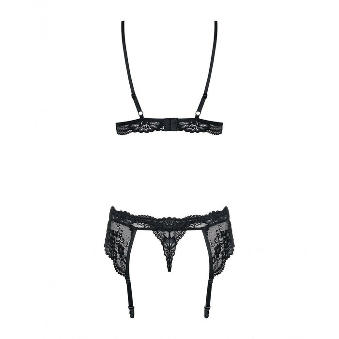 Lace Underwear Set By Obsessive 810Seg1 Black Sm