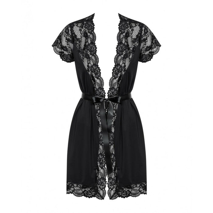 Robe By Obsessive Peignoir Black Sm