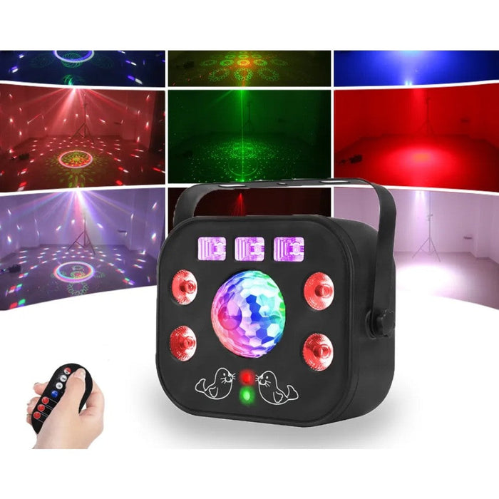 5IN1 DJ Disco Party Stage Lighting Effect Laser Patterns RGBW LED Magic Ball Wedding Party Par UV Black Light Strobe Lamp