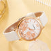 5pcs Set Womens Bracelet Quartz Watches For Women Leather