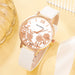 5pcs Set Womens Bracelet Quartz Watches For Women Leather