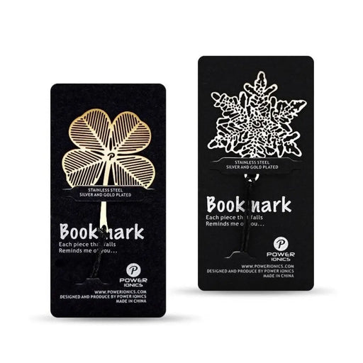 6 Pcs 316 Stainless Steel Snow Flake Clover Leaf Bookmark