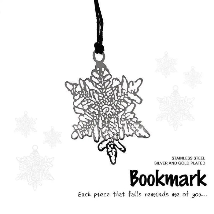 6 Pcs 316 Stainless Steel Snow Flake Clover Leaf Bookmark