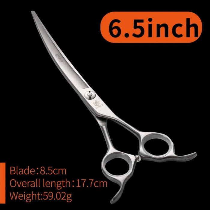 6.5 7 7.5 Inch Pet Dogs Gromming Scissors Curved Shears Up