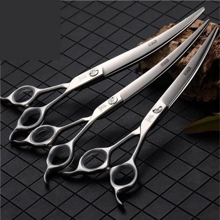 6.5 7 7.5 Inch Pet Dogs Gromming Scissors Curved Shears Up