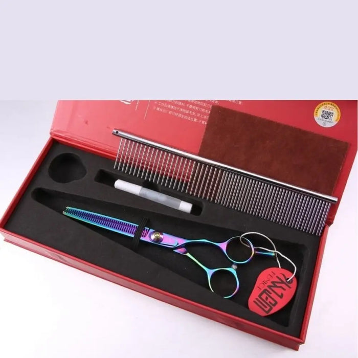 6.5 7.5 Inch Pet Dog Grooming Thinning&cutting Scissors Set