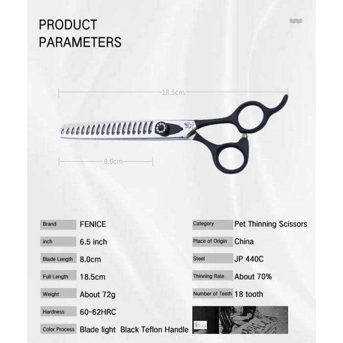 6.5 Inch Professional Pet Grooming Scissors Dog Drooming