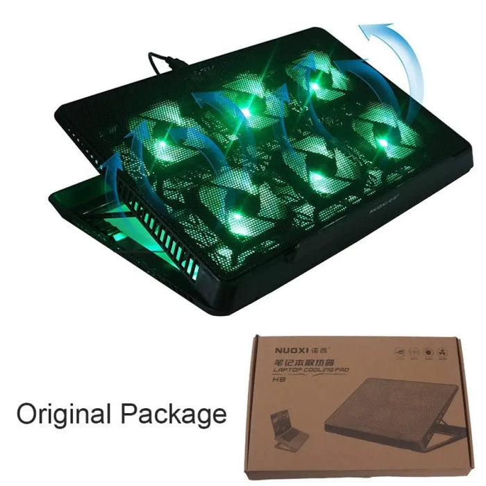 6 Usb Led Aluminum Adjustable Cooling Pad for Laptop