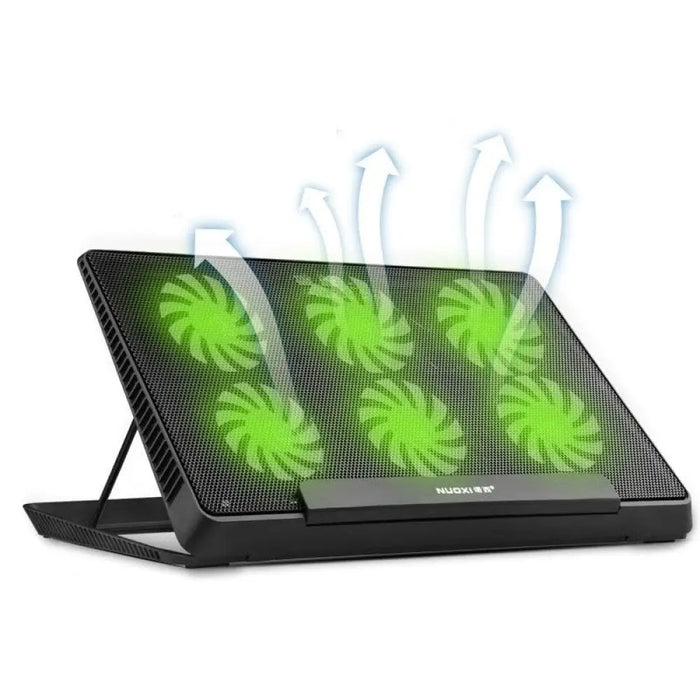 6 Usb Led Aluminum Adjustable Cooling Pad for Laptop