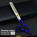 6 Inch Blue Professional Thinning & Cutting Scissors