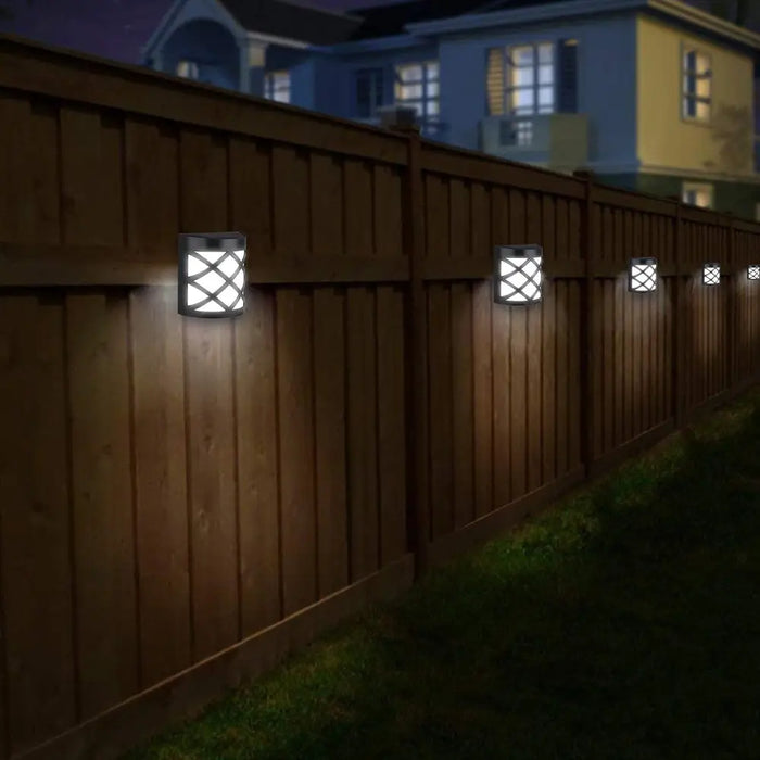 Vibe Geeks 6 Led Outdoor Solar Wall Lights Garden Step