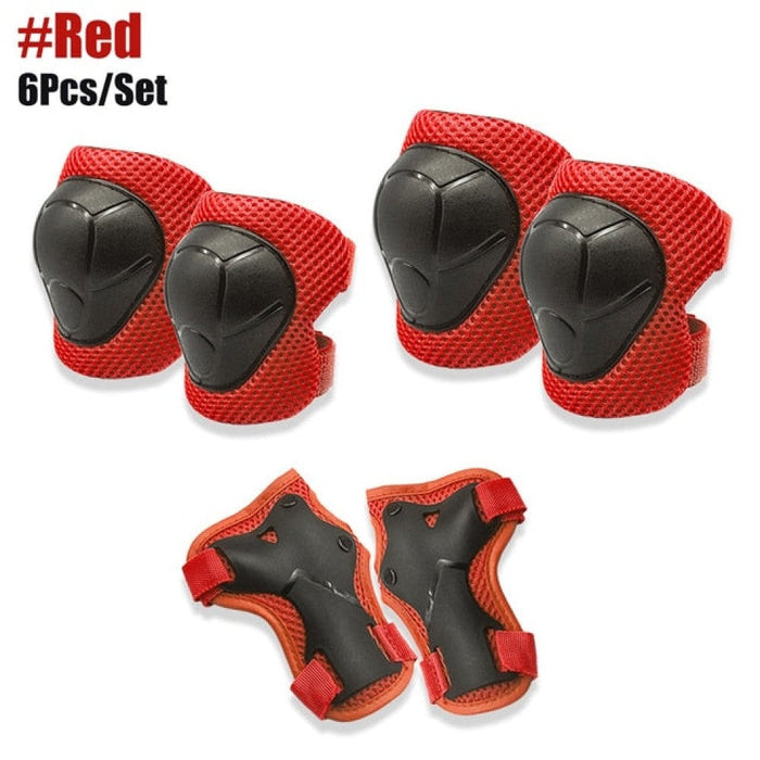 6pcs Kids Knee Elbow Wrist Guards Protective Pads for Biking Riding Cycling Scooter