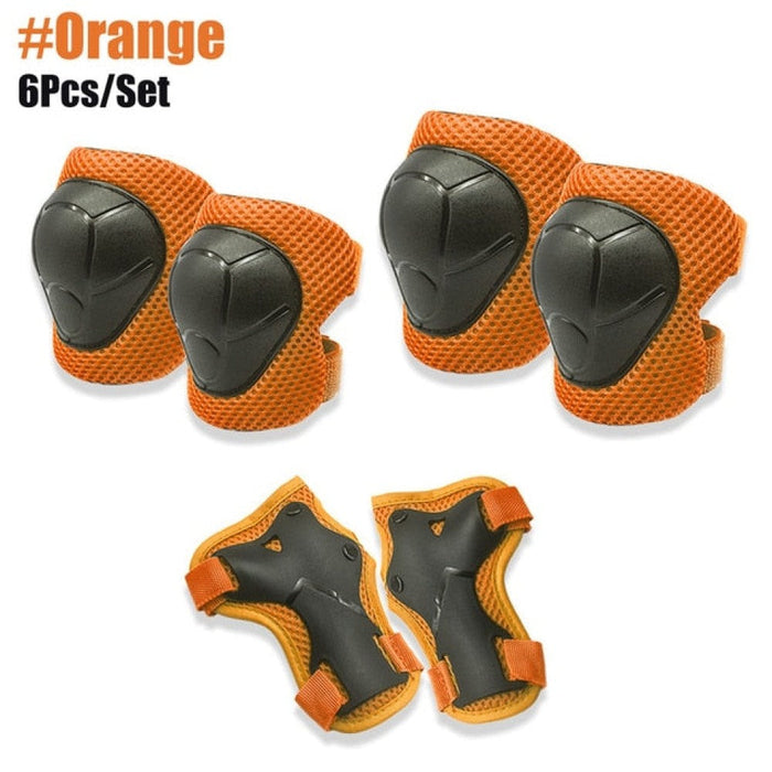 6pcs Kids Knee Elbow Wrist Guards Protective Pads for Biking Riding Cycling Scooter