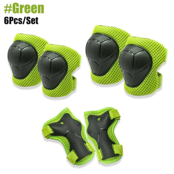 6PCS Kids Knee Elbow Wrist Protective Guards For Cycling Skateboarding