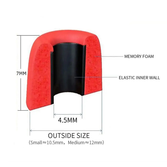 6pcs Noise Reducing Memory Form Ear Tips For Xiaomi Redmi