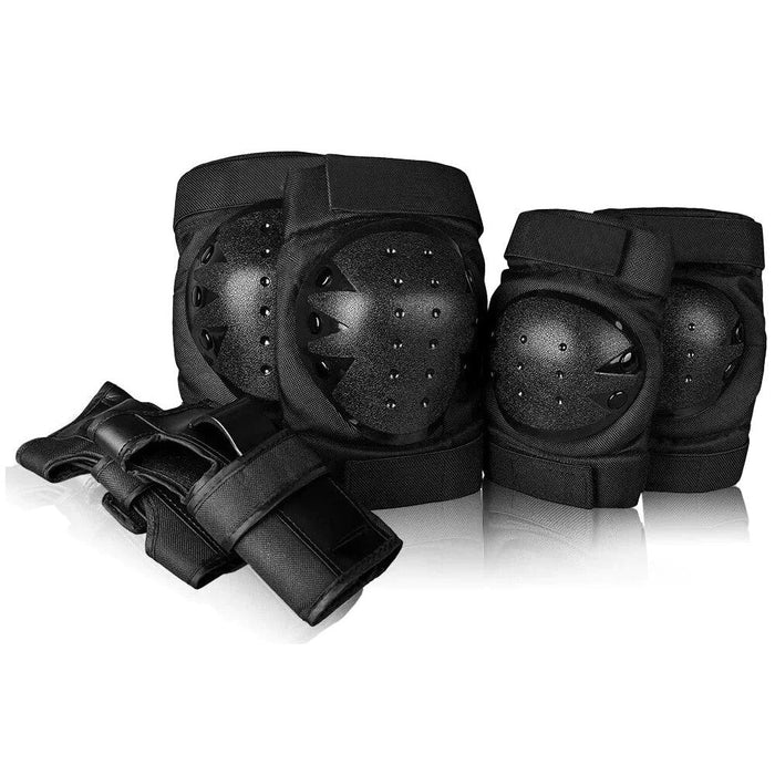 6Pcs/Set Adult Knee Elbows Pads Wrist Guards Protective Gear Set for Skateboarding Roller Skating