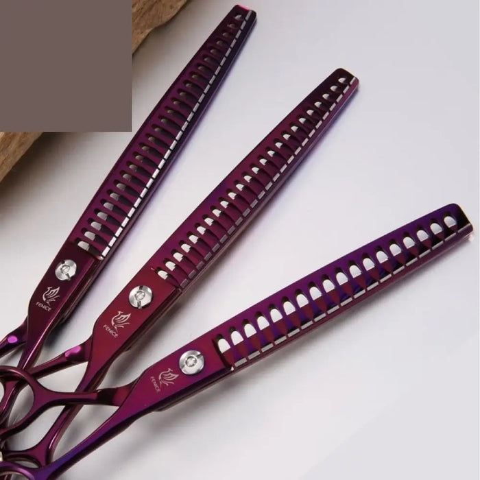 7 7.5 8 Inch Professional Purple Pet Scissors Thinning