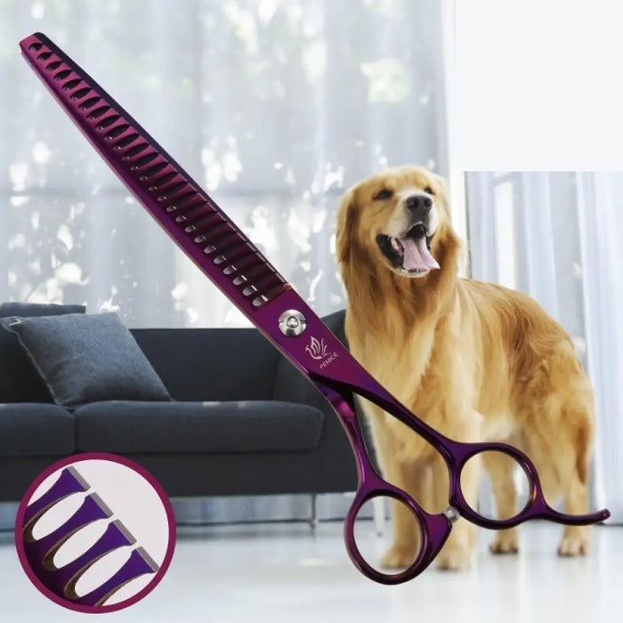 7 7.5 8 Inch Professional Purple Pet Scissors Thinning