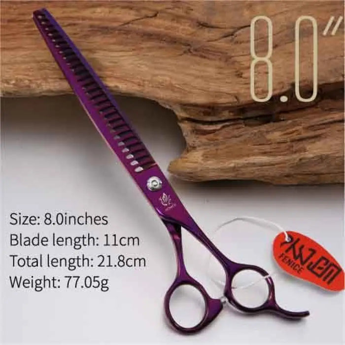 7 7.5 8 Inch Professional Purple Pet Scissors Thinning