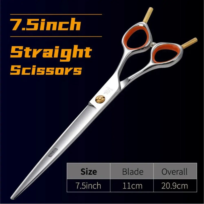 7 7.5 Inch Professional Jp 440c Pet Grooming Scissors Set