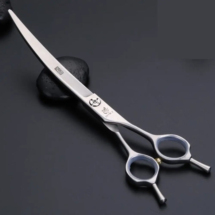 7.5 Inch Stainless Steel Curved Blade Scissors Upward Pet