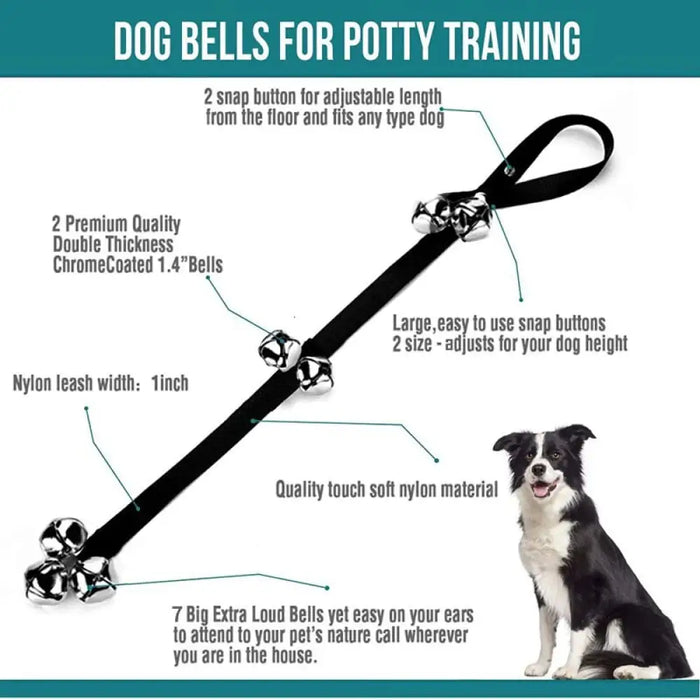 7 Bells Easy Nice Sounding Adjustable Pet Training Equipment