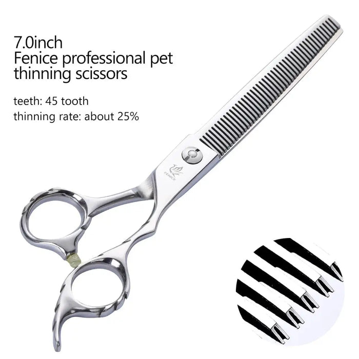 7 Inch Professional Pet Scissors Thinning Shears Dog Cat