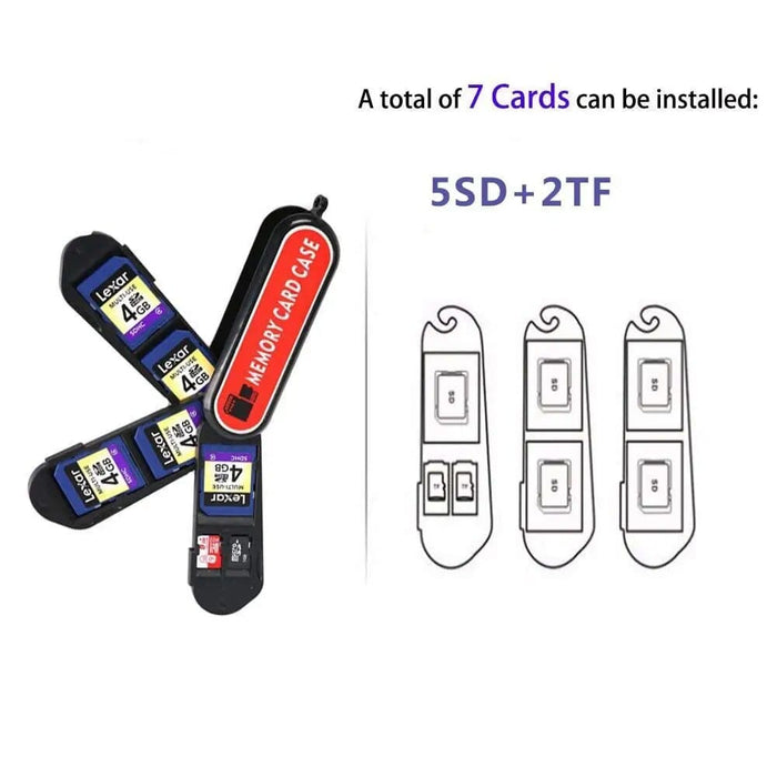 7Slots 12Slots Memory Card Case with SD Micro SD TF Mini SIM Micro SIM Nano SIM Memory card Waterproof Storage Box