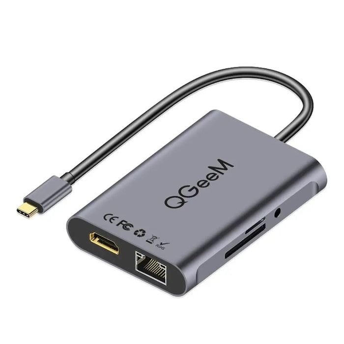 8 in 1 3.5mm Usb Hub 3.0 Adapter Pd Hdmi Rj45 Tf Sd