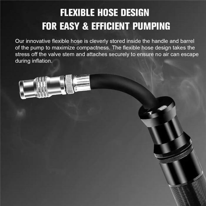 80psi Mini Bicycle Pump With Flexible Hose